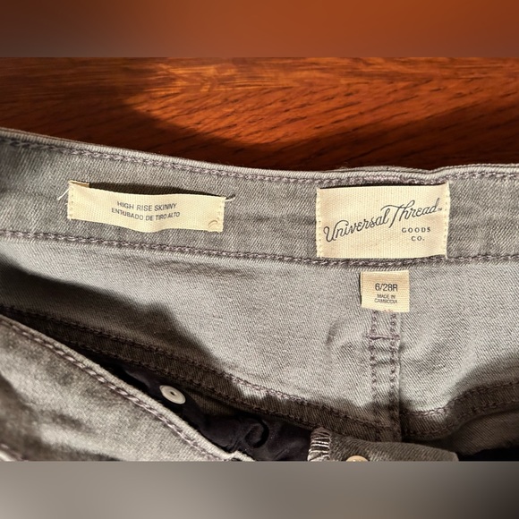 Universal Thread high waisted button up gray jeans - Picture 3 of 6